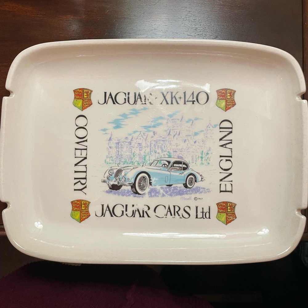 Vintage Jaguar XK140 Ceramic Large Ash Tray